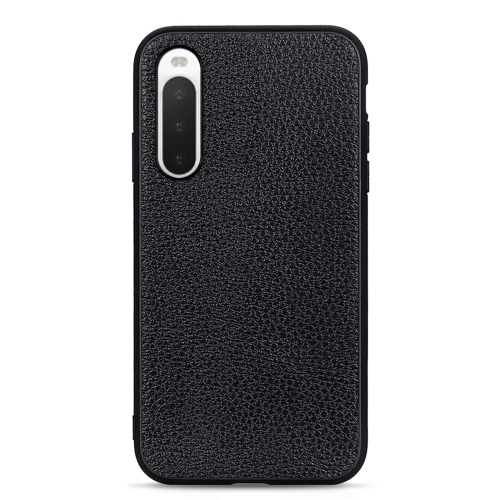 

For Sony Xperia 10 IV Litchi Texture Leather Shockproof Phone Case(Black)