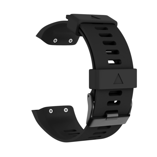 

For Garmin Forerunner 35 Black Buckle Silicone Watch Band(Black)