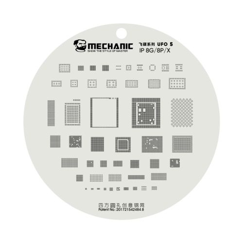 

Mechanic UFO Series CPU BGA Reballing Planting Tin Plate For iPhone 8 / 8 Plus / X