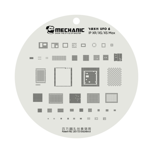 

Mechanic UFO Series CPU BGA Reballing Planting Tin Plate For iPhone XR / XS / XS Max