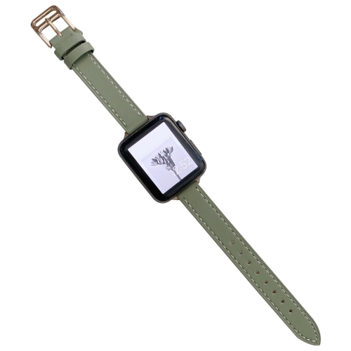 

Plain Leather Watch Band For Apple Watch Series 7 41mm / 6&SE&5&4 40mm / 3&2&1 38mm(H)