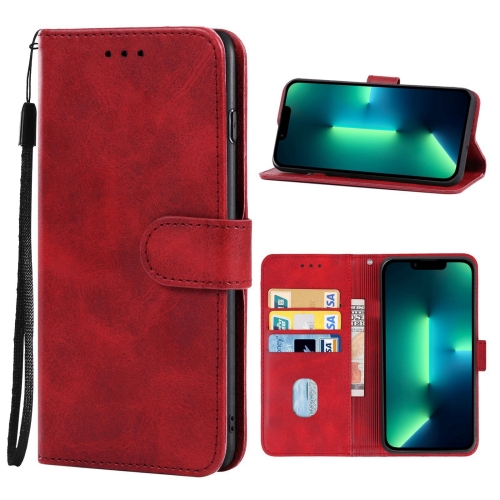 

For iPhone 14 Plus Leather Phone Case (Red)