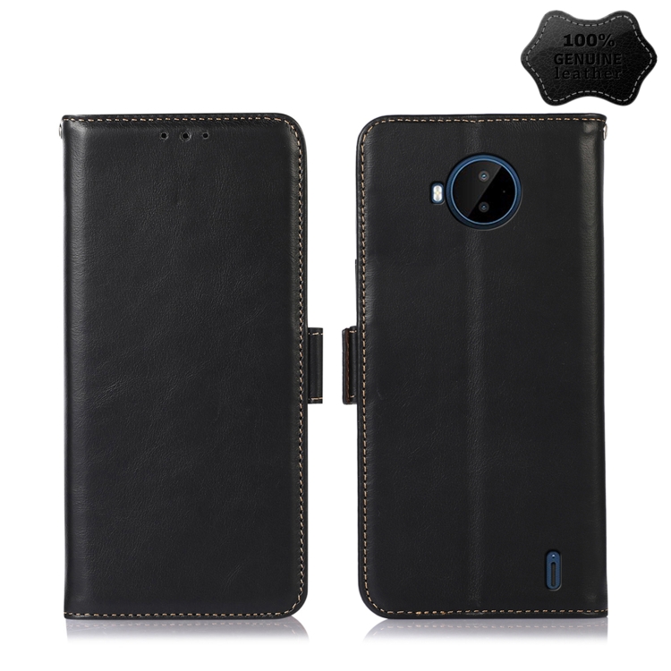 

For Nokia C20 Plus Crazy Horse Top Layer Cowhide Leather Phone Case(Black)