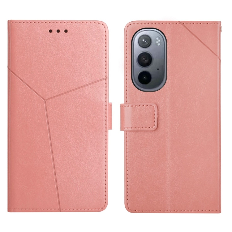 

For Motorola Moto Edge X30 Y Stitching Horizontal Flip Leather Phone Case(Rose Gold)