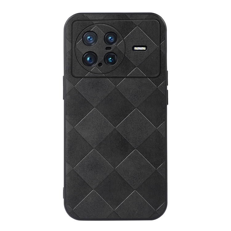 

For vivo X Note Weave Plaid PU Phone Case(Black)
