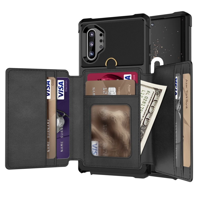 

For Samsung Galaxy Note10 10-Card Wallet Bag PU Back Phone Case(Black)