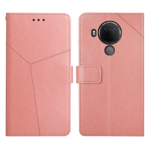

For Nokia 5.4 Y Stitching Horizontal Flip Leather Phone Case(Rose Gold)