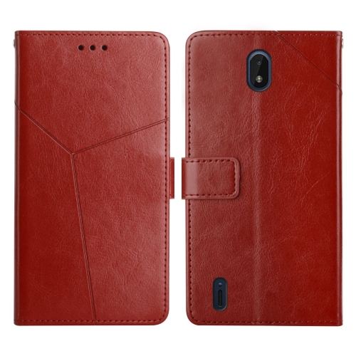 

For Nokia C01 Plus Y Stitching Horizontal Flip Leather Phone Case(Brown)