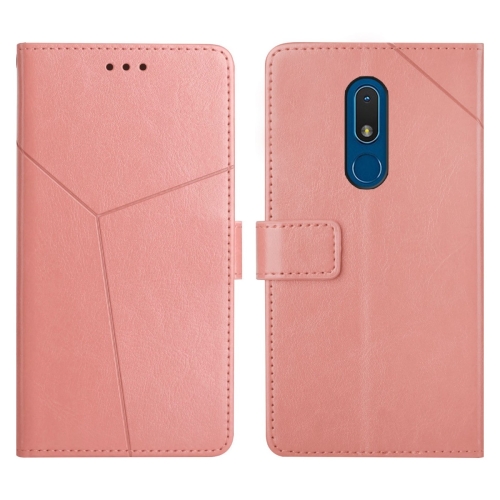 

For Nokia C3 Y Stitching Horizontal Flip Leather Phone Case(Rose Gold)