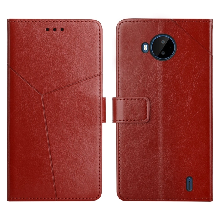 

For Nokia C20 Plus Y Stitching Horizontal Flip Leather Phone Case(Brown)