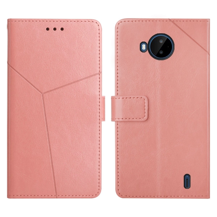 

For Nokia C20 Plus Y Stitching Horizontal Flip Leather Phone Case(Rose Gold)