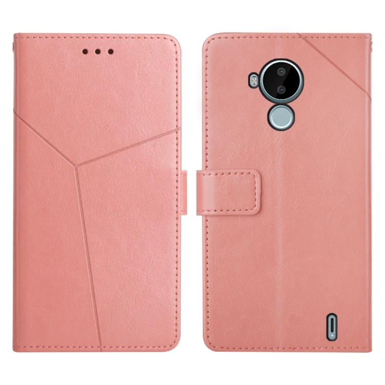 

For Nokia C30 Y Stitching Horizontal Flip Leather Phone Case(Rose Gold)