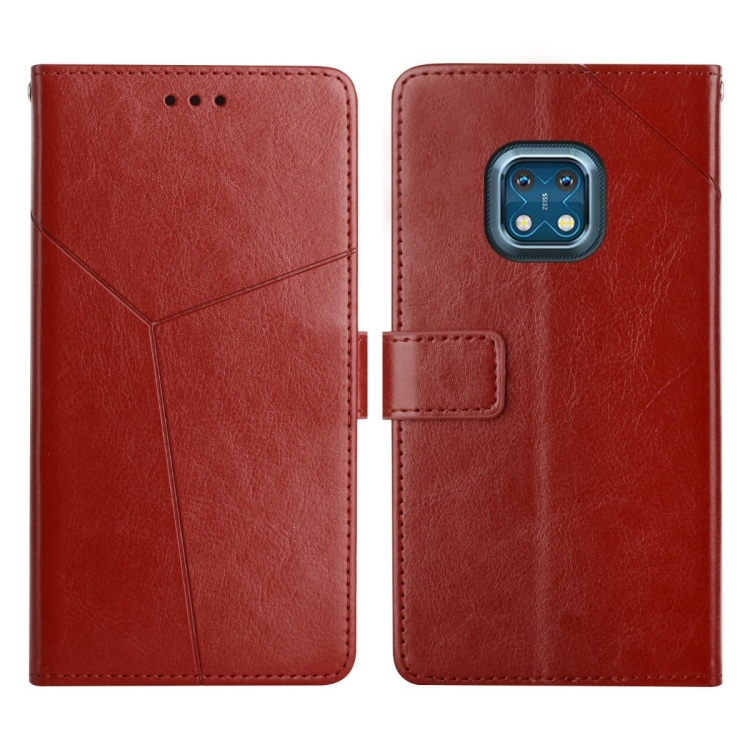

For Nokia XR20 Y Stitching Horizontal Flip Leather Phone Case(Brown)