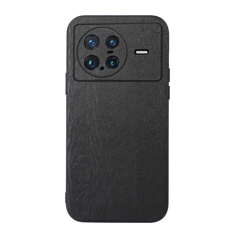 

For vivo X Note Wood Texture PU Phone Case(Black)