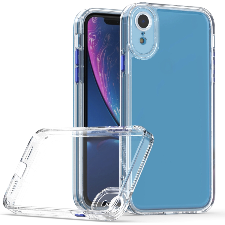 

Cat-eye TPU + Acrylic Phone Case For iPhone XR(Blue)