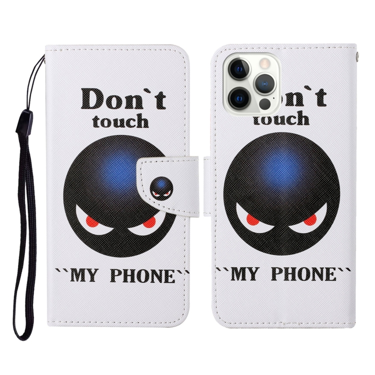 

Colored Drawing Pattern Horizontal Flip Leather Phone Case For iPhone 13 Pro(Black Planet)