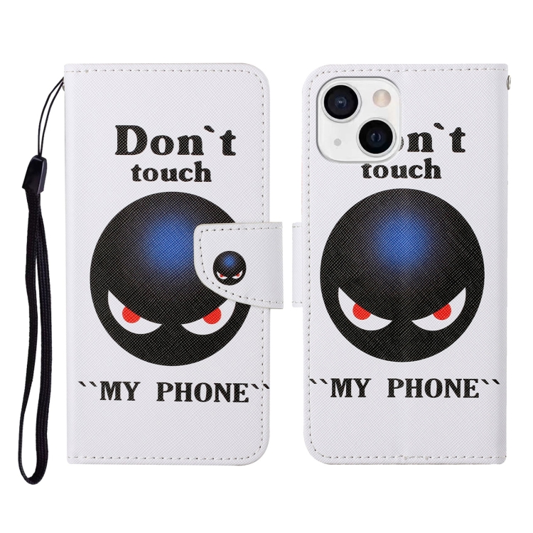 

Colored Drawing Pattern Horizontal Flip Leather Phone Case For iPhone 13 mini(Black Planet)