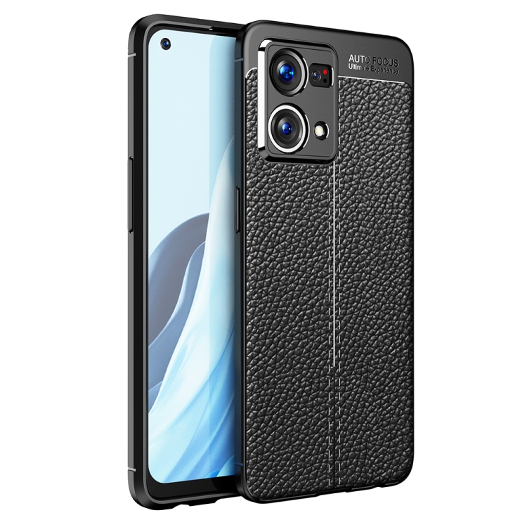 

For OPPO Reno7 4G Global Litchi Texture TPU Shockproof Case(Black)