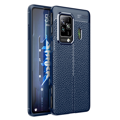 

For Xiaomi Black Shark 5 / 5 Pro Litchi Texture TPU Shockproof Case(Blue)