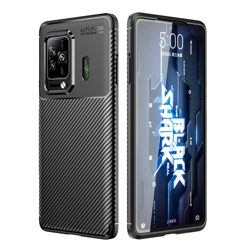 

For Xiaomi Black Shark 5 / 5 Pro Carbon Fiber Texture Shockproof TPU Phone Case(Black)