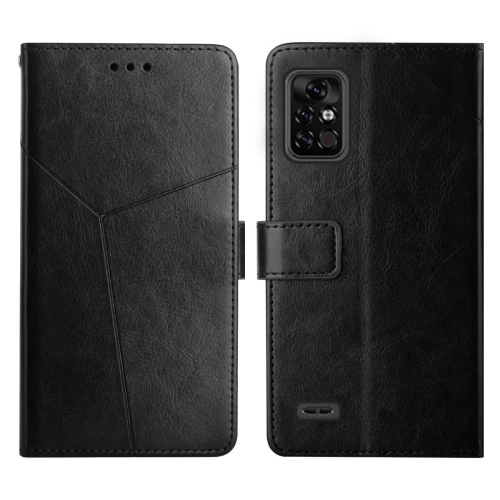 

For UMIDIGI Bison Pro Y Stitching Horizontal Flip Leather Phone Case(Black)