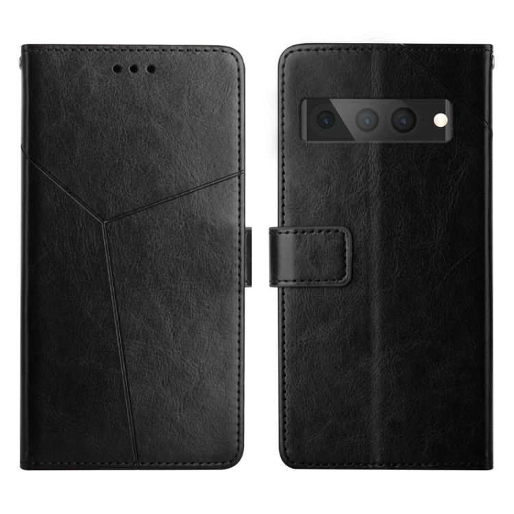 

For Google Pixel 7 Pro Y Stitching Horizontal Flip Leather Phone Case(Black)