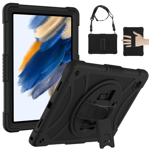 

For Samsung Galaxy Tab A8 10.5 2021 Rotary Grab Silicone + PC Tablet Case(Black)