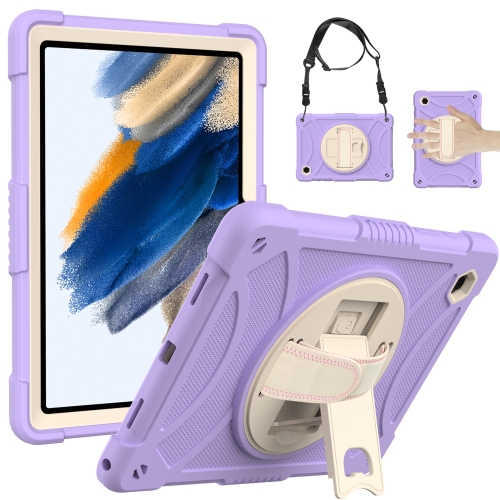 

For Samsung Galaxy Tab A8 10.5 2021 Rotary Grab Silicone + PC Tablet Case(Purple)