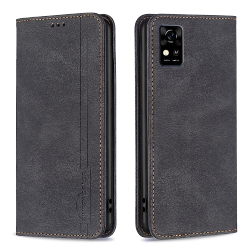 

For ZTE Blade A31 Magnetic RFID Blocking Anti-Theft Leather Phone Case(Black)