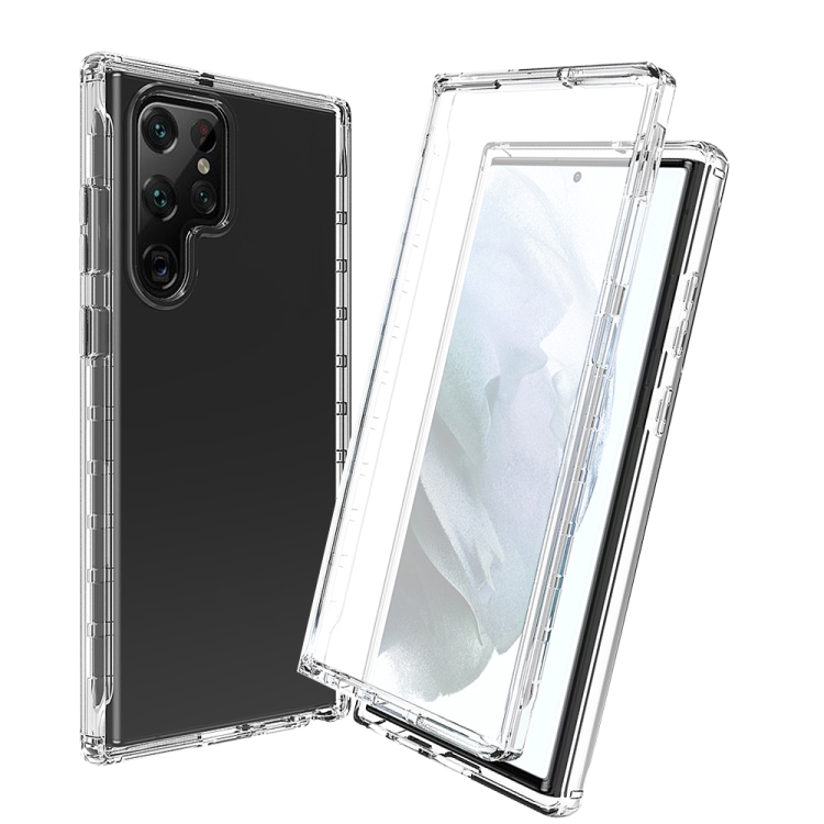 

For Samsung Galaxy S22 Ultra 5G Full Body Shockproof Clear Gradient Phone Case(Transparent)