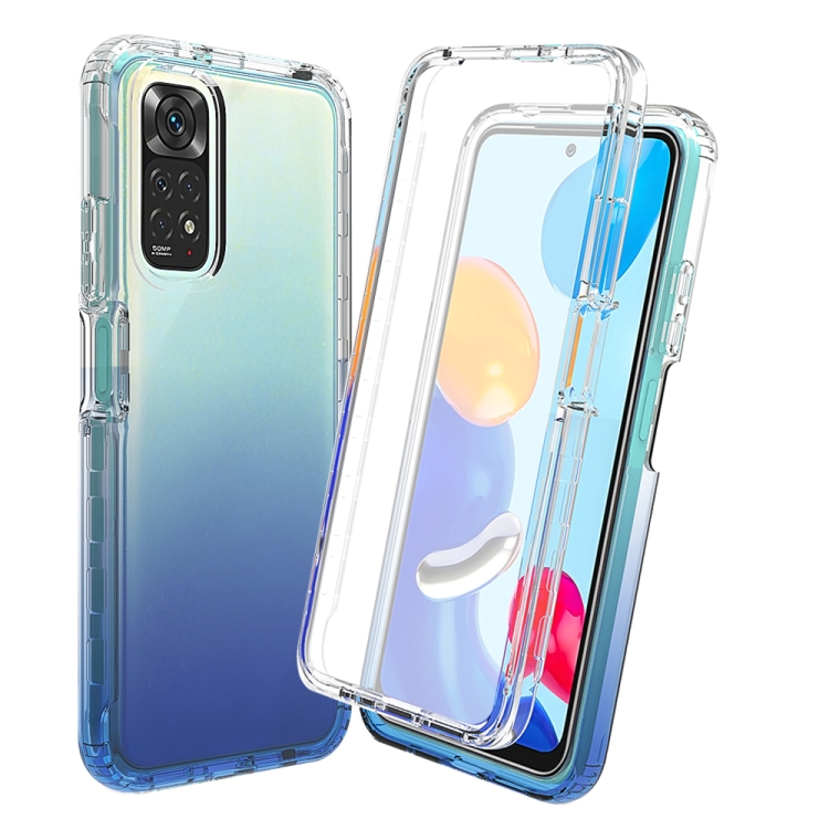 

For Xiaomi Redmi Note 11 Pro Global High Transparency Two-color Gradual PC+TPU Phone Case(Blue)