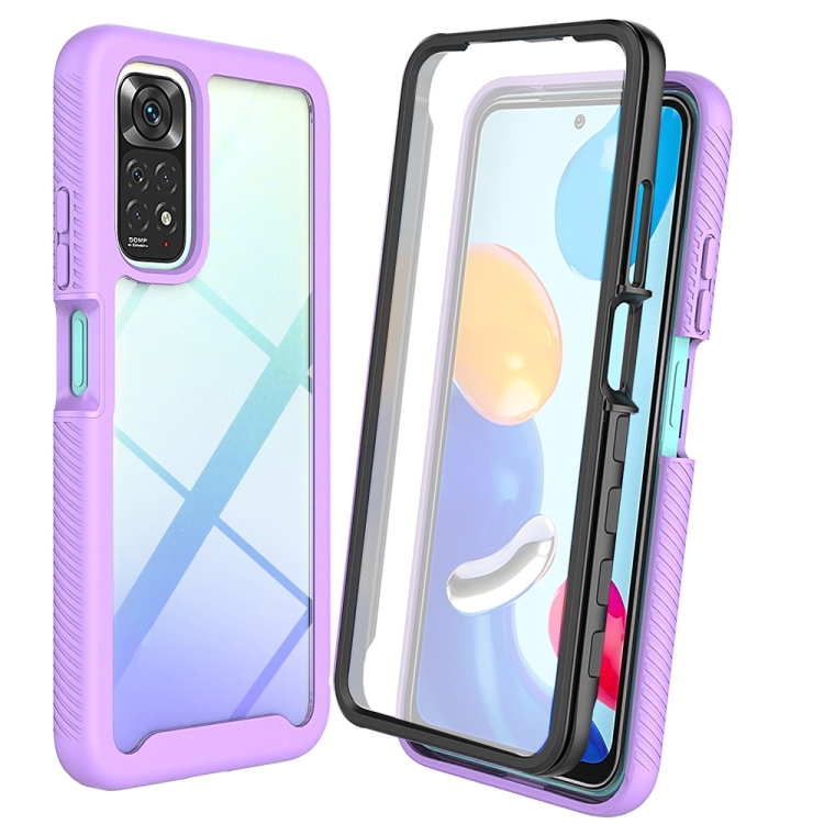 

For Xiaomi Redmi Note 11 Pro Global Starry Sky Solid Color PC + TPU Phone Case with PET Film(Purple)