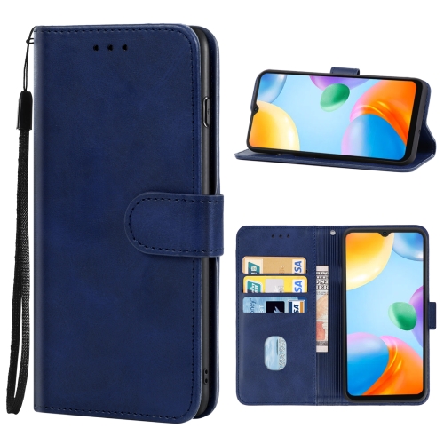 

Leather Phone Case For Xiaomi Poco C40(Blue)