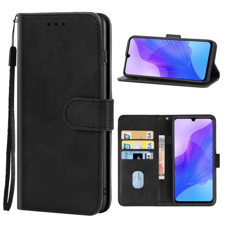 

For Huawei Enjoy 30 Plus Leather Phone Case(Black)