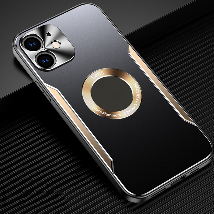 

Aluminum Alloy + TPU Phone Case For iPhone 11(Black Gold)