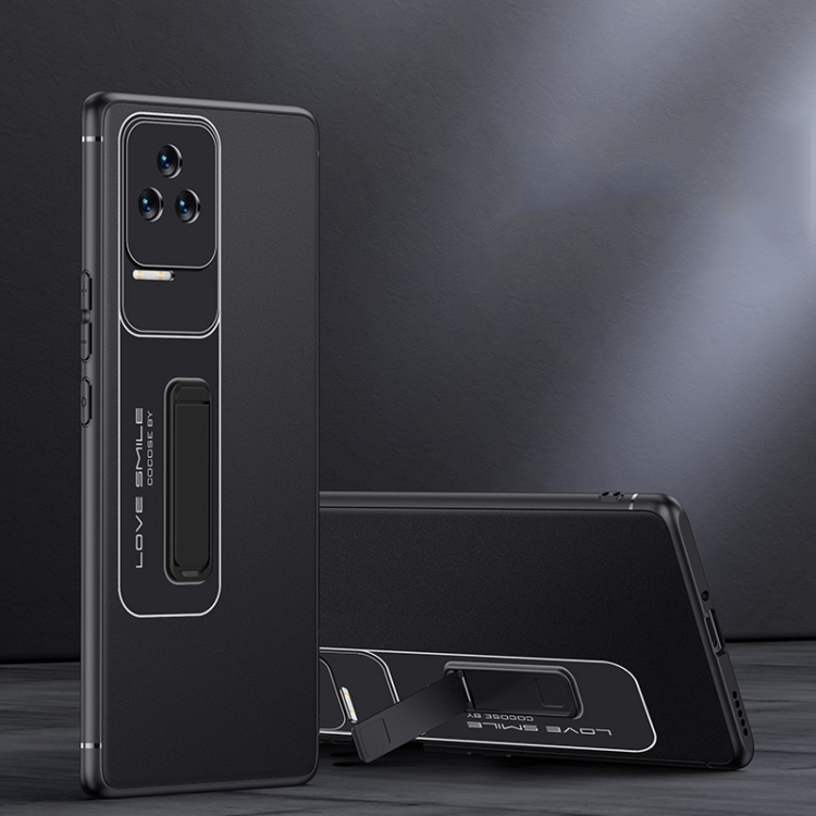 

For Xiaomi Redmi K50 / K50 Pro Frosted Holder Phone Case(Matte Black)