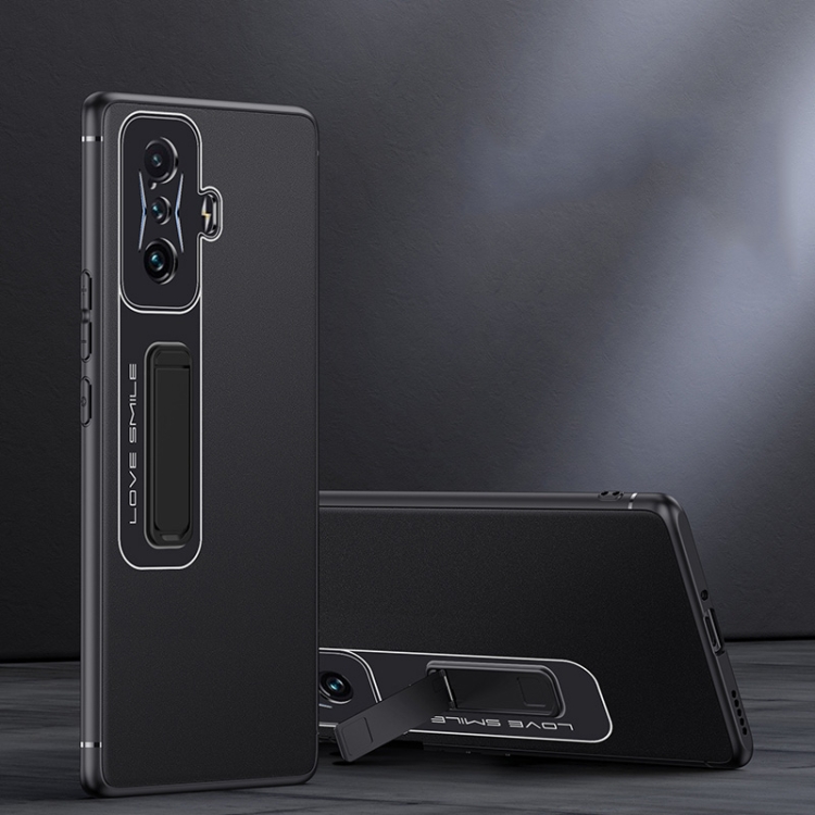 

For Xiaomi Redmi K50 Gaming Frosted Holder Phone Case(Matte Black)