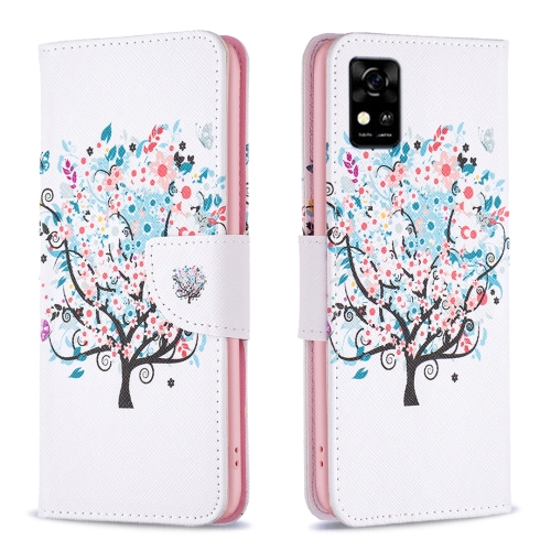 

For ZTE Blade A31 Colored Drawing Pattern Leather Phone Case(Tree)