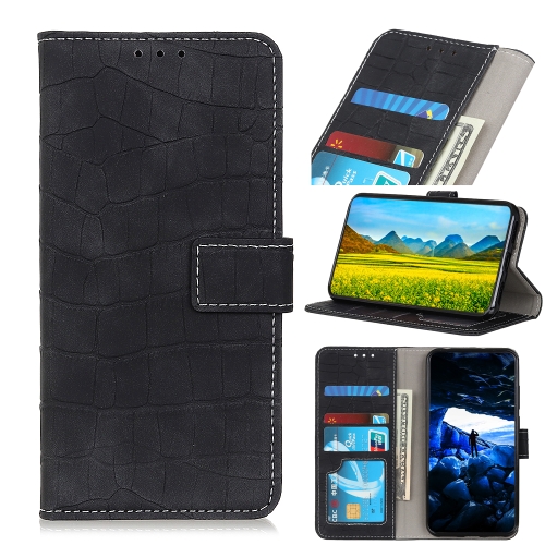 

For OPPO Reno7 4G / F21 Pro 4G Crocodile Texture Horizontal Flip Leather Phone Case(Black)