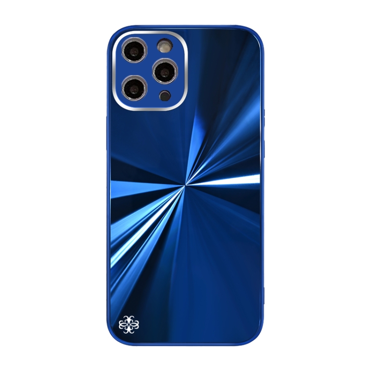 

CD Texture TPU + Tempered Glass Phone Case For iPhone 11 Pro Max(Blue)
