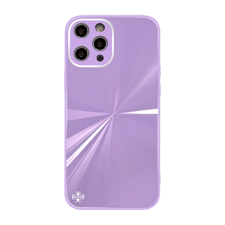

CD Texture TPU + Tempered Glass Phone Case For iPhone 11 Pro Max(Purple)