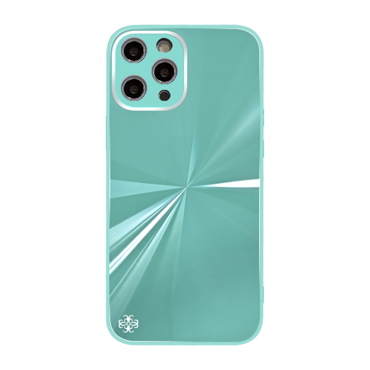 

CD Texture TPU + Tempered Glass Phone Case For iPhone 12 Pro(Cyan-blue)