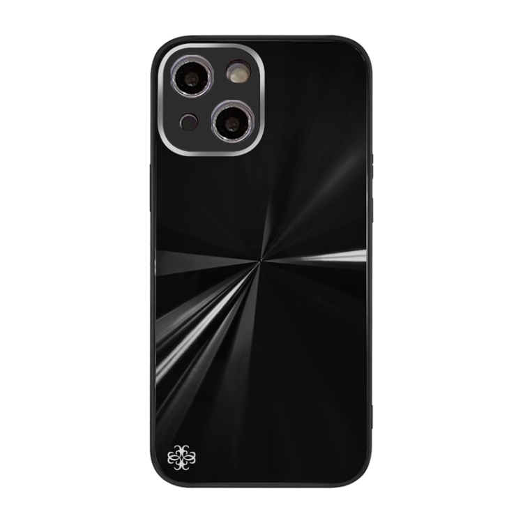 

CD Texture TPU + Tempered Glass Phone Case For iPhone 13(Black)