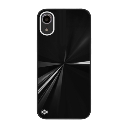 

CD Texture TPU + Tempered Glass Phone Case For iPhone XR(Black)