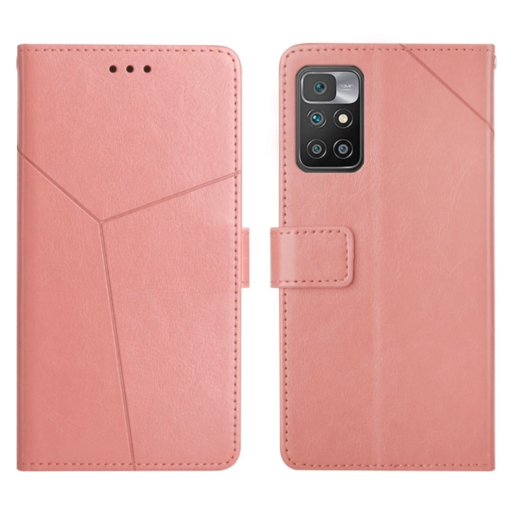 

For Xiaomi Redmi 10 5G / Note 11E Y Stitching Horizontal Flip Leather Phone Case(Rose Gold)