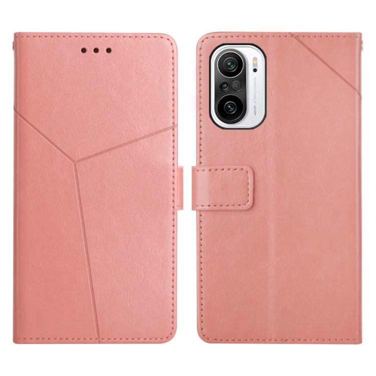 

For Xiaomi Redmi K40 / K40 Pro Y Stitching Horizontal Flip Leather Phone Case(Rose Gold)