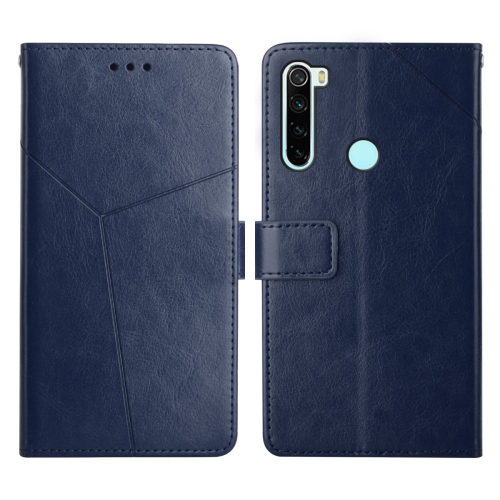 

For Xiaomi Redmi Note 8T Y Stitching Horizontal Flip Leather Phone Case(Blue)