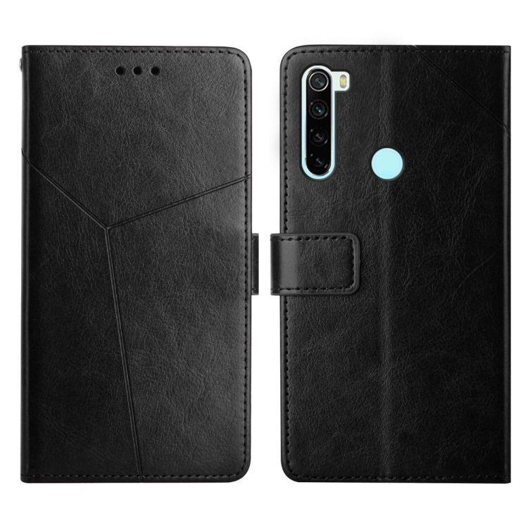

For Xiaomi Redmi Note 8T Y Stitching Horizontal Flip Leather Phone Case(Black)
