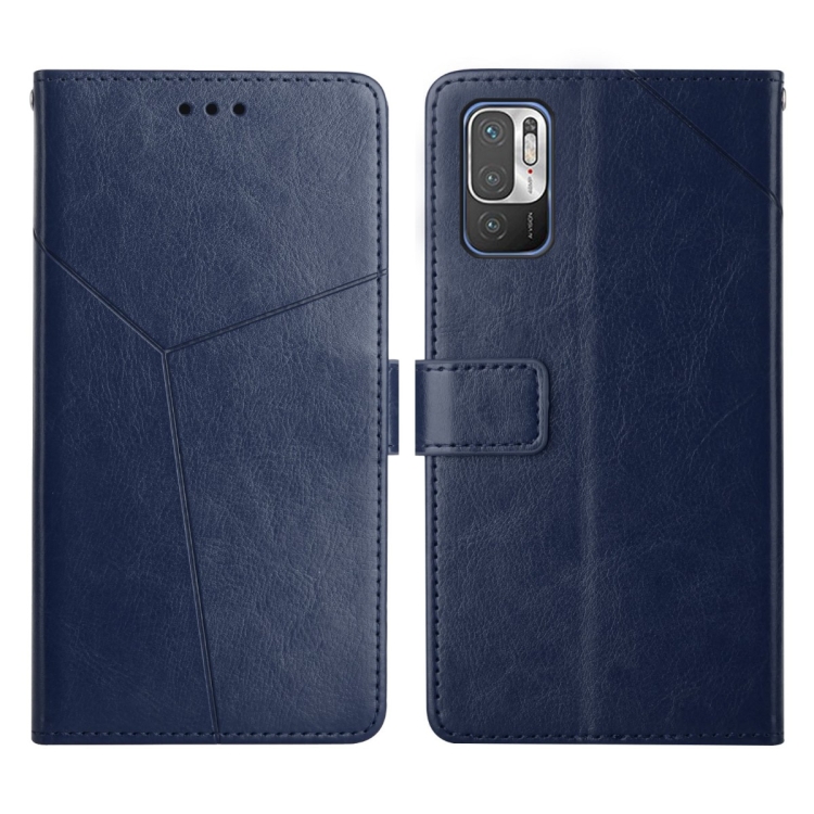 

For Xiaomi Redmi Note 10 5G Y Stitching Horizontal Flip Leather Phone Case(Blue)