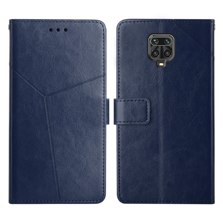 

For Xiaomi Redmi Note 9 Pro 4G Y Stitching Horizontal Flip Leather Phone Case(Blue)